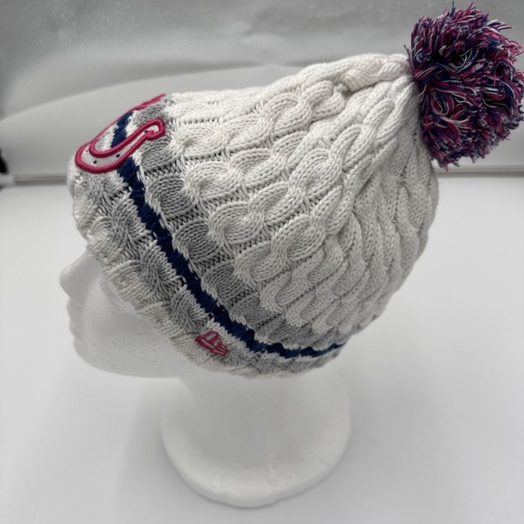 Colts White Woman's Beanie Hat - Picture 3 of 5